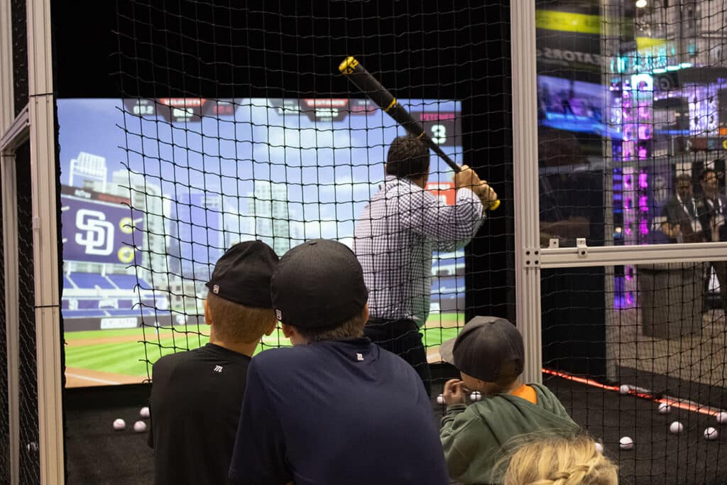 The HitTrax Suite in use. 